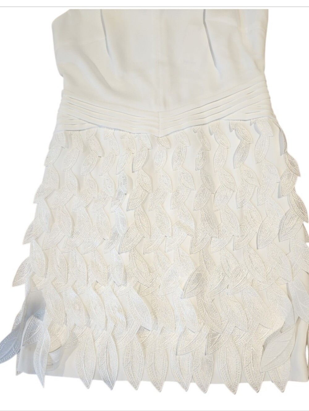 REISS White Flora Feather-Trim Halter Mini Dress Sz 8 - Picture 11 of 16